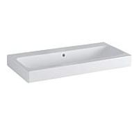 Geberit Lavabo iCon 124093600, 90 x 48,5 cm, Blanc, KeraTect, sans trou pour robinetterie