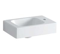 Geberit iCon lavabo à main 380 × 280 mm, blanc, avec trou de robinetterie dro...