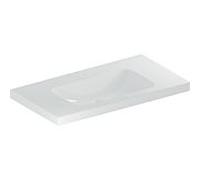 Geberit iCon lavabo léger 501840008 90x48cm, sans trou pour robinetterie, sans trop-plein, avec étagère, blanc KeraTect