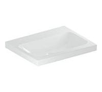 Geberit iCon lavabo lumineux 501834007 60x48cm, sans trou pour robinetterie, sans trop-plein, blanc