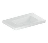 Geberit Lavabo iCon lumineux 75x48 cm sans trou pour robinetterie ni trop-plein, blanc KeraTect