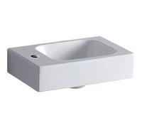 Geberit Icon lave-mains 38x28x13.5cm 1 lavabo 1 trou de robinet Gauche sans trop-plein anti-salissures Céramique Blanc brillant 124836600