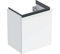 Geberit iCon - Meuble sous vasque avec 1 porte & charnières à gauche 370x415x279mm blanc brillant/blanc brillant