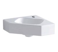 Geberit Icon lave-mains d’angle 46x33x13cm 1 vasque 1 trou de robinetterie Central sans trop-plein Céramique Blanc brillant 124729000