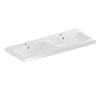 Geberit iCon light double vasque 501838002 120x48cm, trou à droite et gauche, avec trop-plein, blanc KeraTect