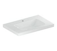Geberit iCon Light lavabo 501839006 75x48cm, trou pour robinetterie au milieu, sans trop-plein, avec étagère, blanc KeraTect