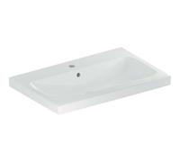 Geberit Lavabo iCon Light 75×48 cm, avec trou pour robinetterie et trop-plein, blanc/KeraTect