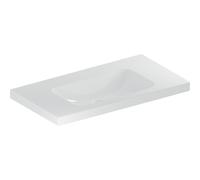 Geberit iCon lavabo lumineux 501840008 90x48cm, sans trou pour robinetterie, sans trop-plein, avec étagère, blanc KeraTect