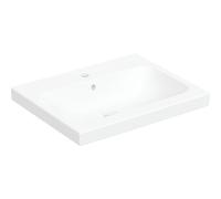 Geberit iCon vasque à poser 501847001 60x48cm, trou pour robinetterie au milieu, avec trop-plein, pour plan de travail, blanc
