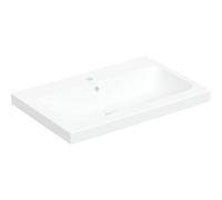 Geberit iCon Light lavabo à poser, 75 cm x 48 cm, avec trou pour robinetterie, avec trop-plein,501848, 501.848.00.2, Couleur: blanc/KeraTect