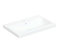 Geberit Lavabo à poser iCon Light 75 × 48 cm, trou pour robinetterie, trop-plein, blanc