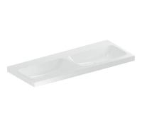 Geberit iCon light double vasque 501838008 120x48cm, sans trou pour robinetterie, sans trop-plein, blanc KeraTect