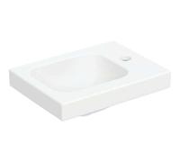 Geberit iCon Light lave-mains, 38 cm x 28 cm, sans trou de robinetterie, sans trop-plein, surface de pose à droite, 501830, 501830JT1, Couleur: Blanc mat - CM