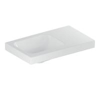 Geberit iCon light lave-mains 501832003 53x31cm, sans trou pour robinetterie, sans trop-plein, avec espace de rangement, blanc