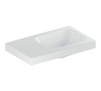 Geberit iCon light lave-mains 501833004 53x31cm, sans trou pour robinetterie, sans trop-plein, avec espace de rangement, blanc KeraTect