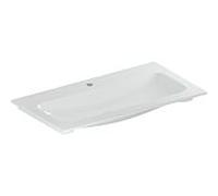 Geberit iCon meuble lavabo 501845002 90 x 48 cm, trou pour robinetterie au milieu, sans trop-plein, blanc /KeraTect
