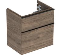 Geberit iCon meuble sous lavabo 59,2x61,5x41,6cm 2 tiroirs avec softclose Panneau de particules Noyer 502.307.jr.1