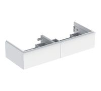 Geberit iCon - Meuble sous vasque with 2 pull-out compartments 1184x247x476mm blanc mat/blanc mat