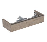 Geberit iCon - Meuble sous vasque with 2 pull-out compartments 1184x247x476mm walnut hickory/walnut hickory