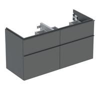 Geberit iCon meuble sous-vasque double 502309JK1 118,4x61,5x47,6cm, 4 tiroirs, lave mat/lave mat