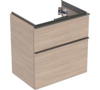 Geberit iCon meuble sous-lavabo, saillie réduite, 59,2x61,5x41,6 cm, 502307, 502307JH1, Couleur: Façade/carcasse : structure en chêne/mélaminé, poignée : lave/poudrage mat - CM