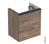 Geberit iCon lave-mains meuble bas 502300JR1 37x41,5x27,9cm, porte 2000 , charnières à droite, poignée noyer/lave mate