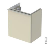 Geberit iCon lave-mains meuble bas 502301JL1 37x41,5x27,9cm, porte 2000 , charnière à gauche, sable brillant, poignée sable mat