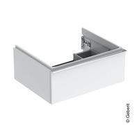 Geberit iCon, armoire basse pour lavabo, 1 tiroir, 59,2x24,7x47,6 cm, 502310, Coloris: FaÃ§ade/carcasse : blanc/laquÃ© brillant, poignÃ©e : chromÃ© brillant - 502.310.01.2