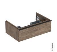 Geberit iCon meuble sous-vasque 502311JR1 74x24,7x47,6cm, poignée noyer/lave mat