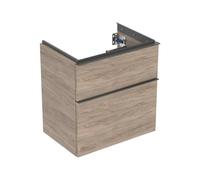 Geberit iCon meuble sous-lavabo, saillie réduite, 59,2x61,5x41,6 cm, 502307, 502307JR1, Couleur: Façade/carcasse : noyer hickory/mélamine texture bois, poignée : lave/poudre mate - CM