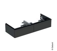 Geberit iCon meuble sous-vasque double 502314JK1 118,4x24,7x47,6cm, 2 tiroirs, lave mat/lave mat