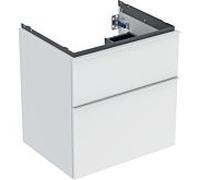 Geberit Meuble sous-vasque iCon 502303013 59,2x61,5x47,6 cm 2 tiroirs blanc mat poignée blanc mat