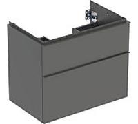 Geberit Meuble sous-vasque iCon 502304JK1 74x61,5x47,6 cm 2 tiroirs Lava mat