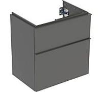 Geberit iCon meuble sous-vasque 502307JK1 59,2x61,5x41,6cm, 2 tiroirs, corps/façade/poignée lave mat