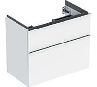 Geberit Meuble sous-lavabo iCon 502308012 – saillie réduite 74×61,5×41,6 cm 2 tiroirs blanc laqué