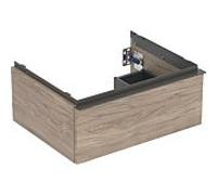 Geberit iCon, armoire basse pour lavabo, 1 tiroir, 59,2x24,7x47,6 cm, 502310, 502310JR1, Couleur: Façade/carcasse : noyer hickory/mélamine texture bois, poignée : lave/poudre mate - CM