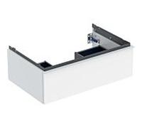 Geberit iCon armoire basse pour lavabo, 1 tiroir, 74x24,7x47,6 cm, 502311, 502311011, Couleur: Façade/carcasse : blanc/laqué brillant, poignée : blanc/poudré mat - CM