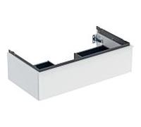 Geberit iCon Armoire basse pour lavabo, 1 tiroir, 88,8x24,7x47,6 cm, 502312, 502312013, Couleur: Façade/carcasse : blanc/lacqué mat, poignée : blanc/poudré mat - CM