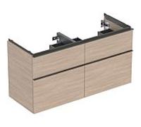 Geberit iCon meuble sous-vasque double 502309JH1 118,4x61,5x47,6cm, 4 tiroirs, poignée chêne/lave mat