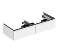 Geberit Meuble sous-lavabo iCon double 2 tiroirs 118,4×24,7×47,6 cm blanc laqué