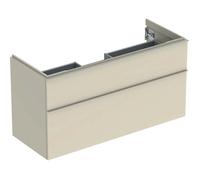 Geberit iCon - Meuble sous vasque with 2 pull-out compartments 1184x615x476mm sand grey high gloss/sand grey high gloss
