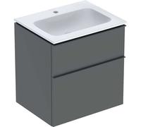 Geberit Lavabo iCon avec meuble bas 502335JK1 60x63x48 cm blanc, façade/poignée lava mat