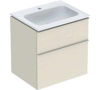 Geberit – Ensemble lavabo avec meuble iCon 502335JL1 60 cm blanc, corps sable brillant
