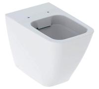 Geberit iCon Square WC au sol, chasse deau basse, fixation murale, 6l, sans rebord, forme fermée, 211910000, Couleur: Blanc