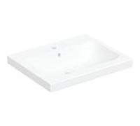 Geberit iCon vasque à poser 501847001 60x48cm, trou pour robinetterie au milieu, avec trop-plein, pour plan de travail, blanc