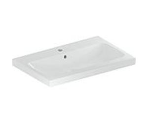 Geberit iCon Vasque lumineuse 501835001 75x48cm, trou pour robinetterie au milieu, avec trop-plein, blanc