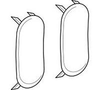 Geberit jeu de caches pour mur WC -/ Bidet 597359000 fixation latérale, blanc