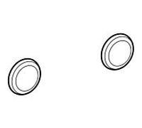 Geberit jeu de capuchons pour kit de fixation 596403000 pour urinoir, Kerafix, blanc