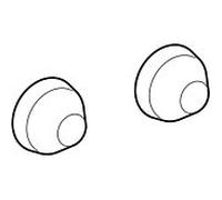 Geberit jeu de capuchons pour kit de fixation 596444000 pour urinoir, blanc