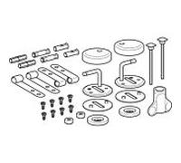 Geberit jeu de charnières pour siège WC 597003000 romance, acier inoxydable